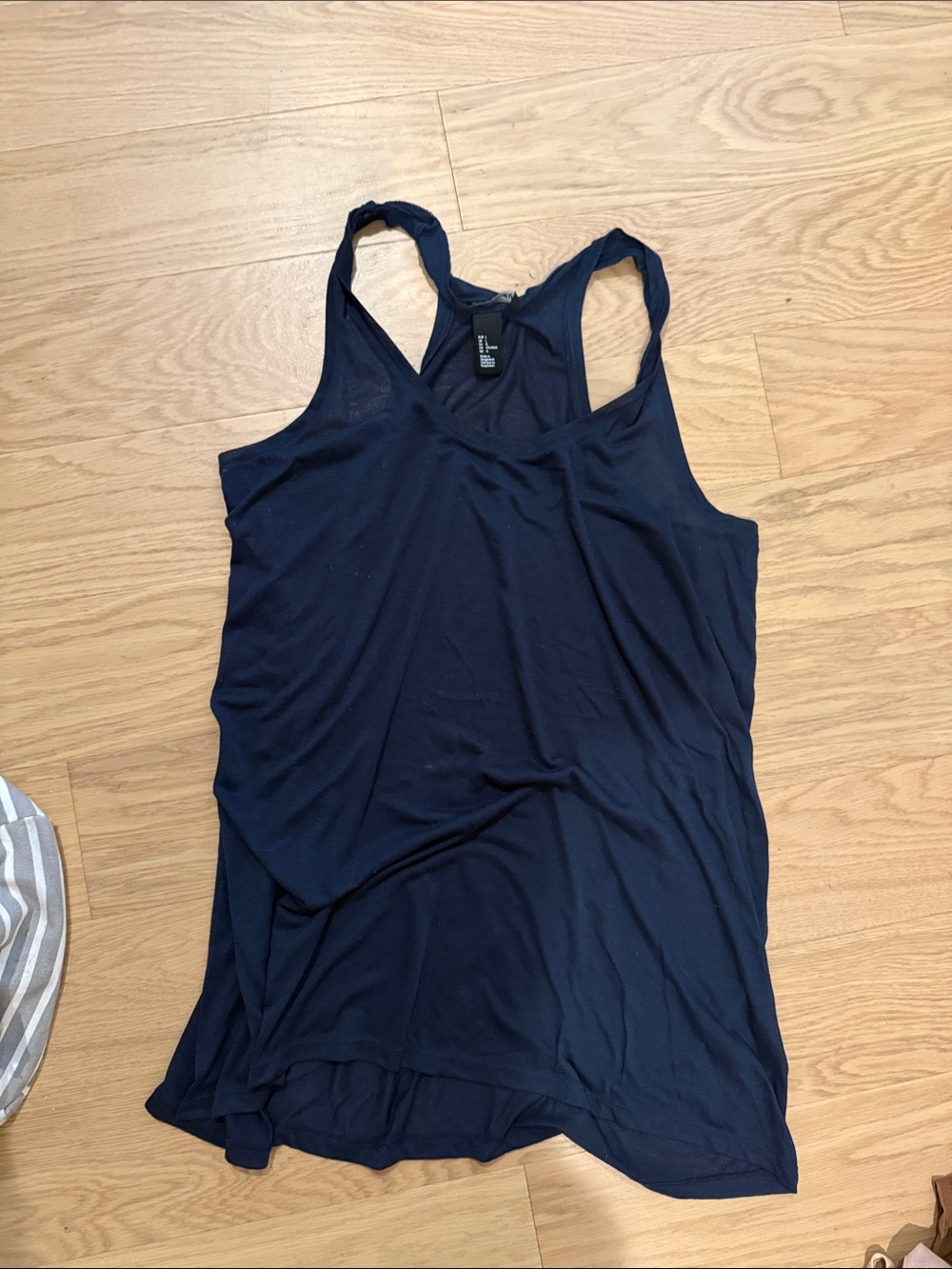 H&M Navy Racerback V-Neck Tank Top